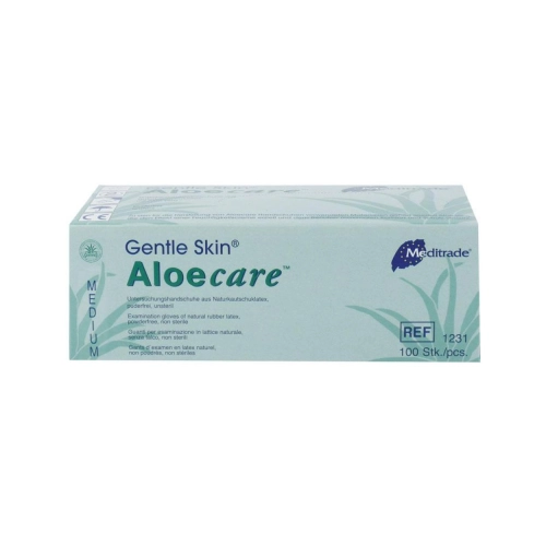 Meditrade Handschoenen AloeCare Latex poedervrij medium 100 stuks