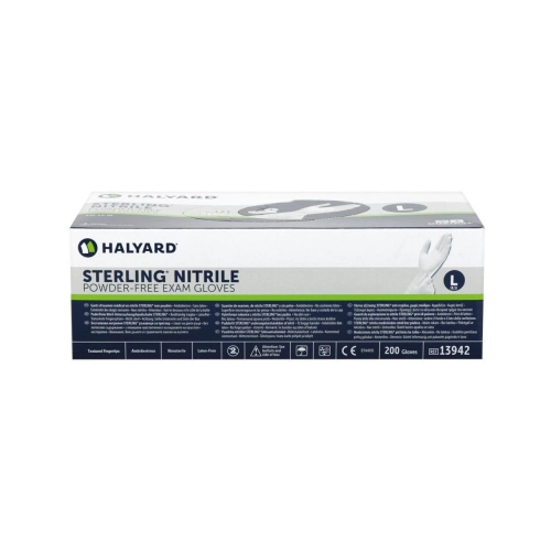 Halyard Handschoenen Nitrile poedervrij grijs large 200 stuks