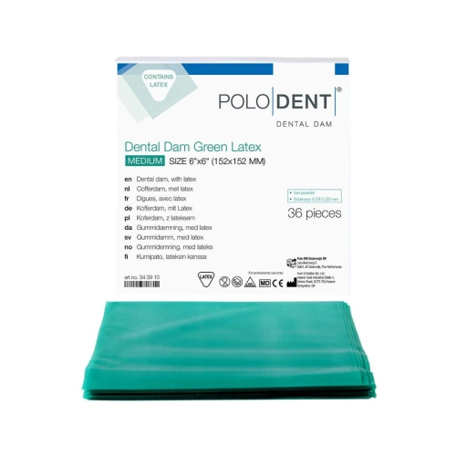 PoloDent Dental Dam Medium groen 6