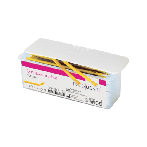 PoloDent Bendable Brushes geel 100 stuks