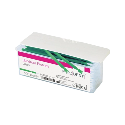 PoloDent Bendable Brushes groen 100 stuks