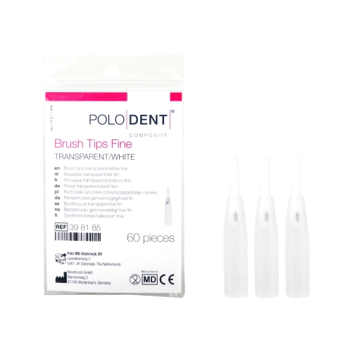 PoloDent Kwastjes transparant/wit fijn 60 stuks