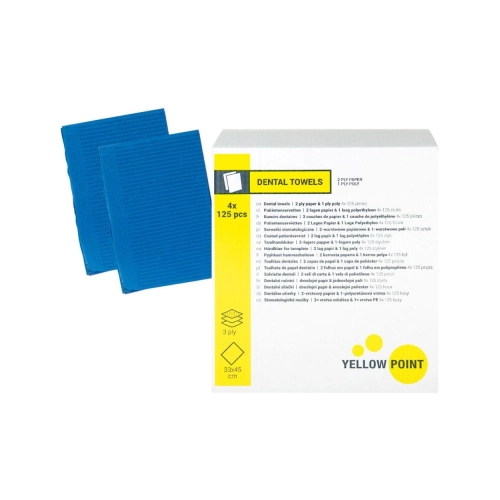 Yellow Point Dental Towels 3-laags 33x45 cm donkerblauw 4x 125 st