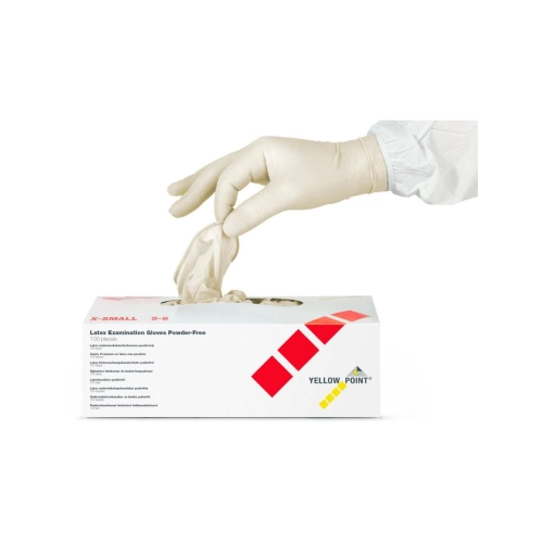Yellow Point Handschoenen Latex poedervrij x-small 100 stuks