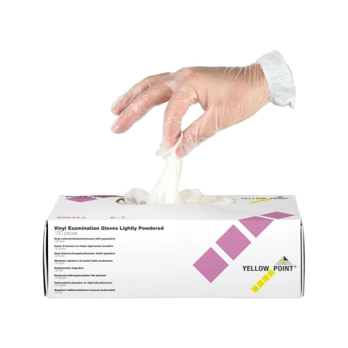Yellow Point Handschoenen Vinyl small 100 stuks