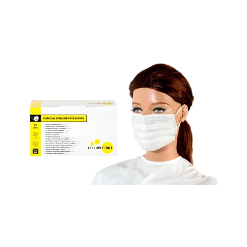 Yellow Point Mondmaskers Type IIR met elastiekjes wit 50 stuks