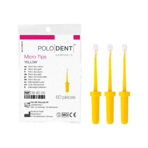 PoloDent Micro Tips geel 60 stuks
