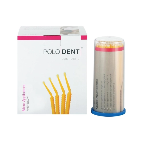 PoloDent Micro Applicators fijn geel 4x 100 st